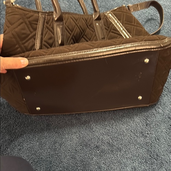 Vera Bradley Brown Quilted Shoulder Bag - Picture 3 of 5